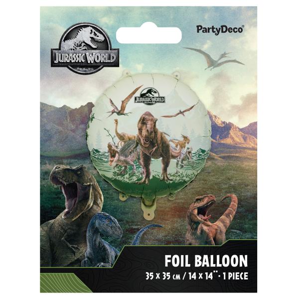 Jurassic World Rund Folieballong 35 cm