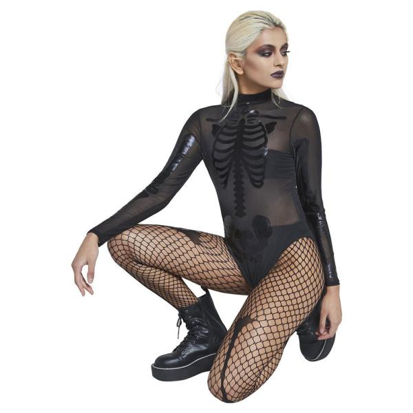 Skelett Body Transparent Svart