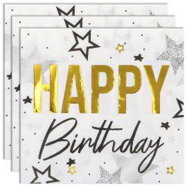 Pappersservetter Happy Birthday