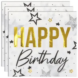 Pappersservetter Happy Birthday