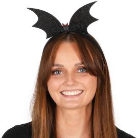 Diadem med Fladdermus Svart
