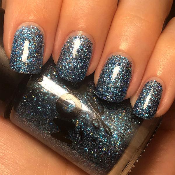 Moon Glitter Holografiskt Nagellack Blå