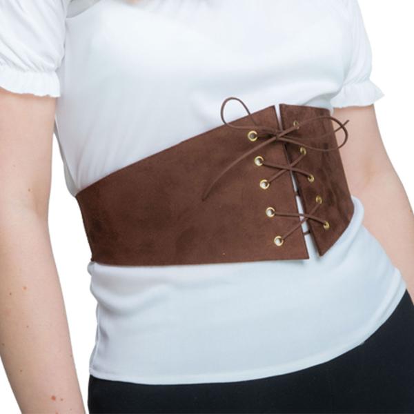 Korsettbälte Brun Fuskmocka