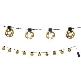 LED Ljusslinga med Bollar Guld 1,4 m