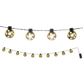 LED Ljusslinga med Bollar Guld 1,4 m
