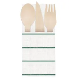 Bestickfodral Papper Vit & Grön