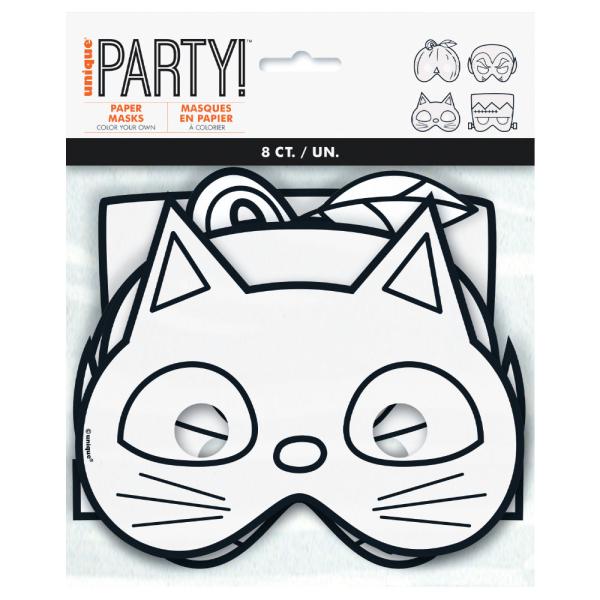 Halloweenmasker Att Färglägga Barn