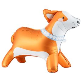 Gående Corgi Hund Folieballong & Hundkort