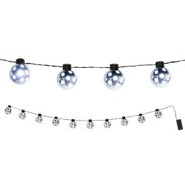 LED Ljusslinga med Bollar Silver 1,4 m