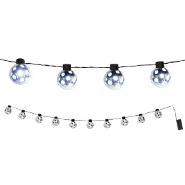 LED Ljusslinga med Bollar Silver 1,4 m