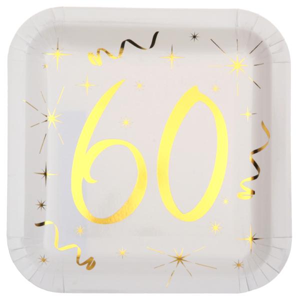 Papptallrikar 60 År Sparkle