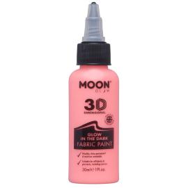 Moon Glow Självlysande Textilfärg Röd 30 ml