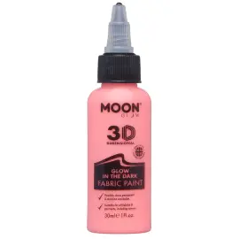 Moon Glow Självlysande Textilfärg Röd 30 ml