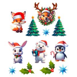 Väggklistermärken med Julmotiv 12-pack