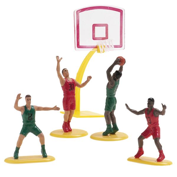 Tårtfigur Basketboll 7-15 cm 5-pack