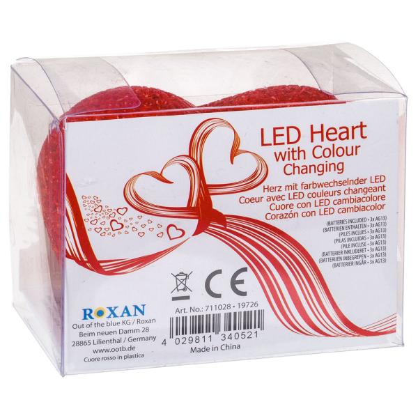 Röd Hjärtlampa LED