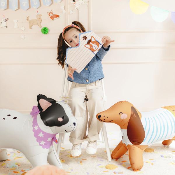Gående Dachshund Folieballong & Hundkort
