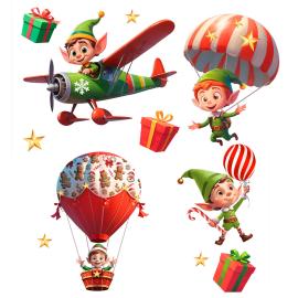 Väggklistermärken med Tomtenissar 13-pack