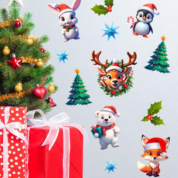 Väggklistermärken med Julmotiv 12-pack