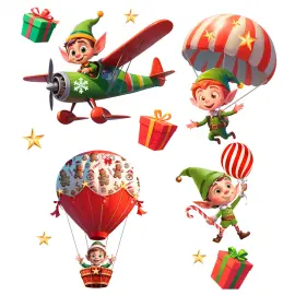 V&auml;ggklisterm&auml;rken med Tomtenissar 13-pack