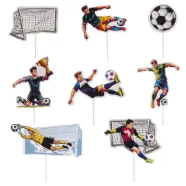 Cake Toppers Fotboll 10 cm 16-pack