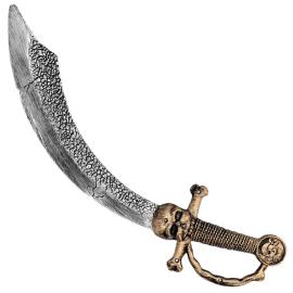 Piratsv&auml;rd med D&ouml;dskalle Silver/Guld