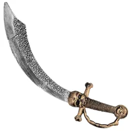 Piratsv&auml;rd med D&ouml;dskalle Silver/Guld