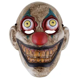 Zombieclown Mask med R&ouml;rliga &Ouml;gon