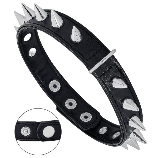 Choker med Nitar & Ring Svart