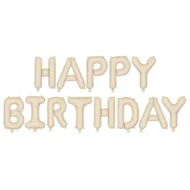 Happy Birthday Ballonggirlang Beige