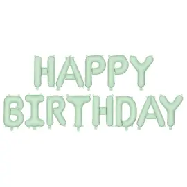 Happy Birthday Ballonggirlang Grön