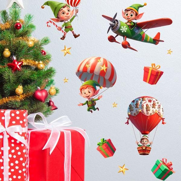 Väggklistermärken med Tomtenissar 13-pack