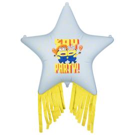 Minions Folieballong Stj&auml;rna med Fransar 72 cm