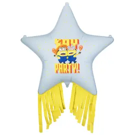 Minions Folieballong Stj&auml;rna med Fransar 72 cm