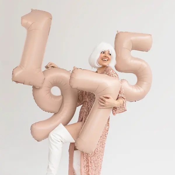 Sifferballong Mörkbeige