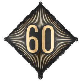 Folieballong 60 Svart/Guld 46 cm