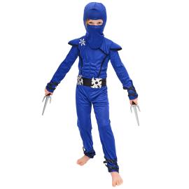 Ninja Warrior Blå Maskeraddräkt Barn 116-128 cm