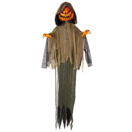 Hängande Pumpafigur med Ljud & Ljus 215 cm