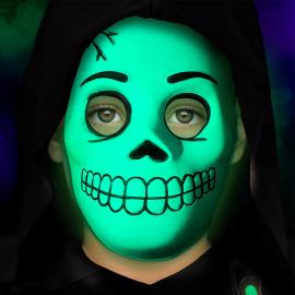 Sj&auml;lvlysande D&ouml;dskallemask Barn
