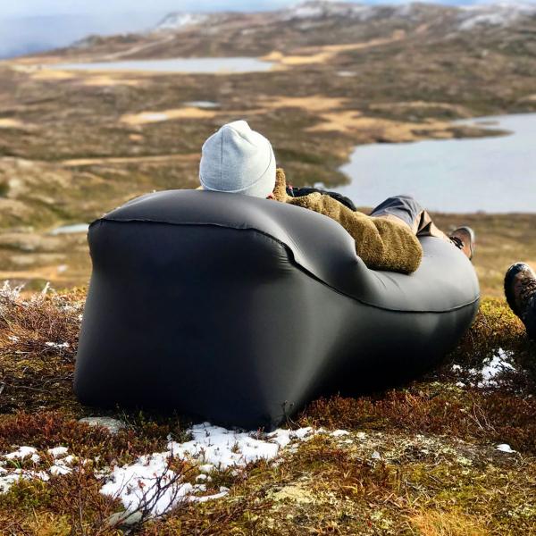 Softybag Loungesoffa Midnattssvart 175 x 75 x 50 cm