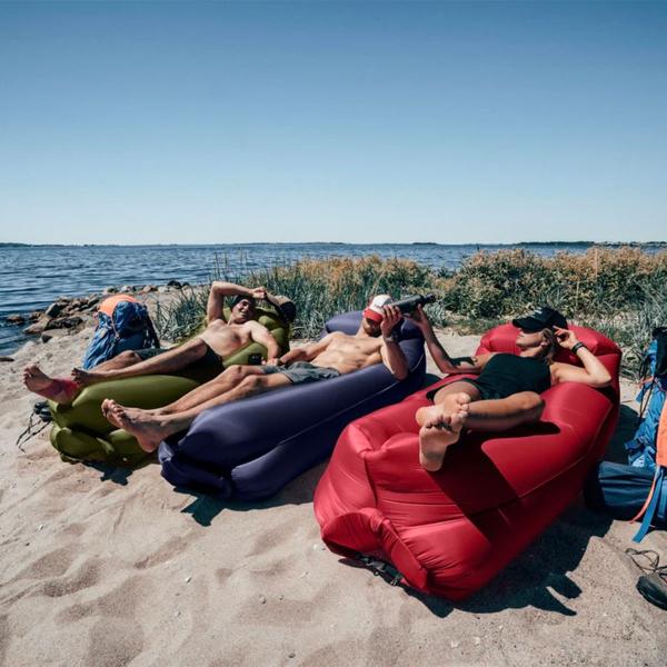 Softybag Loungesoffa Midnattssvart 175 x 75 x 50 cm