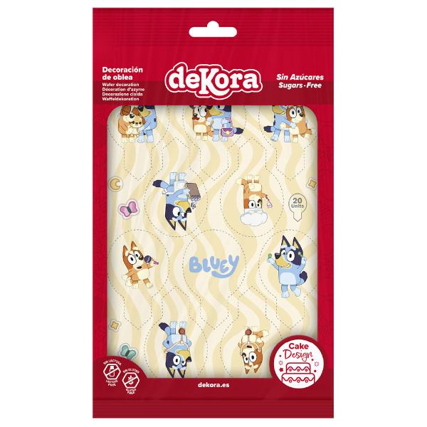 Ätbara Muffinsdekorationer Bluey 6,3 cm 12 g 20-pack