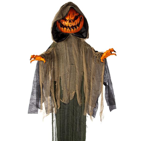 Hängande Pumpafigur med Ljud & Ljus 215 cm