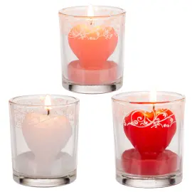 Hj&auml;rtljus i Dekorativt Glas