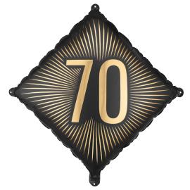 Folieballong 70 Svart/Guld 46 cm
