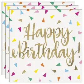 Happy Birthday Servetter Konfetti