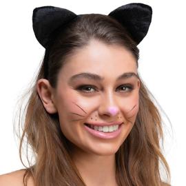 Diadem med Kattöron Svart
