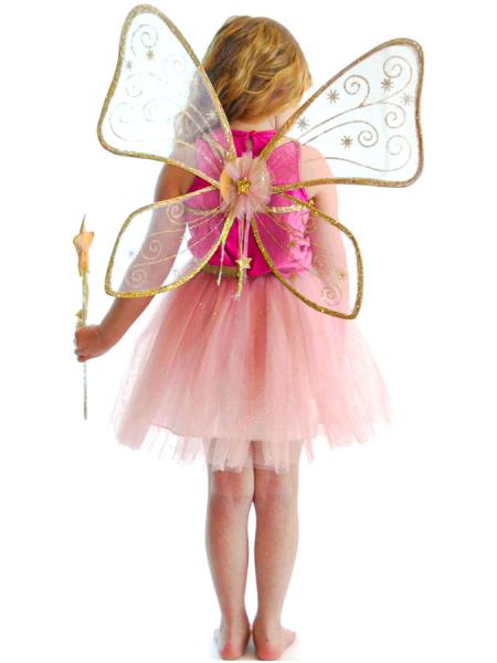 Rosa Älva Maskerad Set