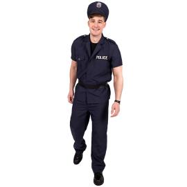 Polisman Marinblå Maskeraddräkt