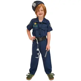 Polis Mörkblå Maskeraddräkt Barn